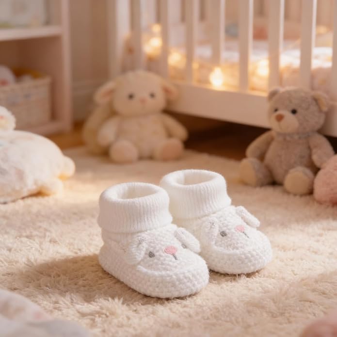 Newborn Baby Boys Girls Cozy Warm Booties Infant Cute Cartoon Knit Soft Socks - Image 3