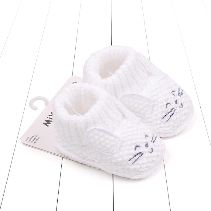 Infant Baby Boys Girls Knitted Booties Soft Cute First Walking Socks Shoes | - Image 3