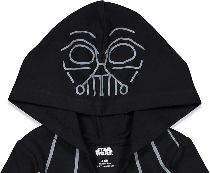 STAR WARS Baby 3 Pack Hooded Cosplay Bodysuits Newborn to Infant Sizes - Image 5