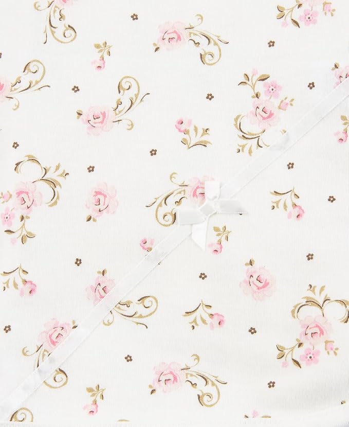 Little Me baby girls nursery swaddling blankets, Vintage Rose, One Size US - Image 4