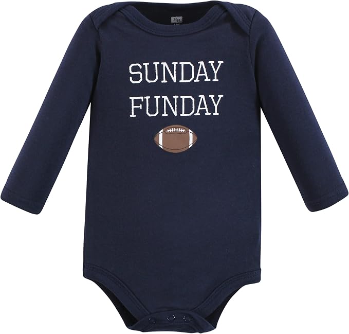 Hudson Baby baby-boys Cotton Long-sleeve Bodysuits 3-pack - Image 3