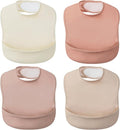 POIKSHARK 4-Pack Waterproof Baby Feeding Bibs by POIKSHARK