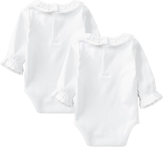 pureborn Baby Romper Bodysuits 2-Pack Unisex Soft Cotton One-Piece Outfit - Image 3