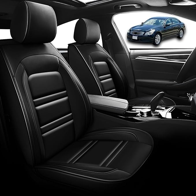 Seat Cover for Infiniti g35 2003-2008 | Car Seat Covers Front Seats, Waterproof Seat Protectors, Automotive Front Seat Covers (Front Seat, Black)
