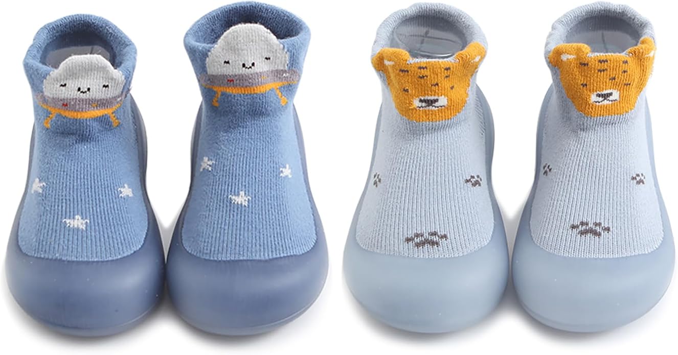 Baby Non Slip Socks Shoes Toddler Girls Boys First Walking Shoes Infant Indoor by HOVELL