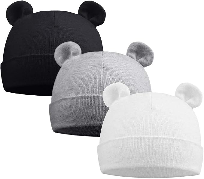 Pesaat Newborn Hospital Hat 0-12Months Preemie Boys Girls Beanie Solid Infant by Pesaat