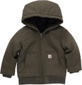 Carhartt Baby Boys Hooded Jacket | Polyester Blend | Quilted Polyester Brushed by Carhartt