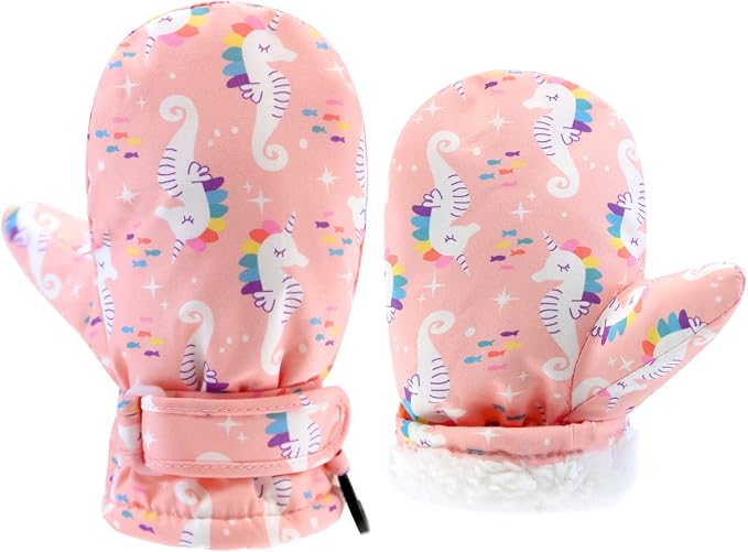 BAVST Toddler Waterproof Mittens Fleece Lined Baby Boys Girls Winter Warm Glove by BAVST