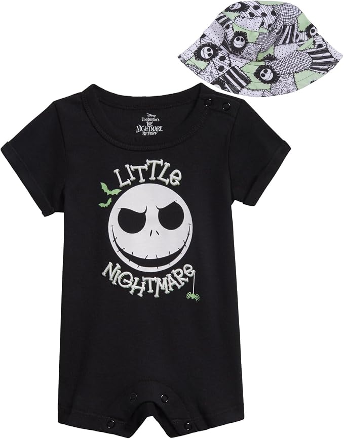 Disney Baby Boys' 2-Piece Romper and Bucket Hat Set Newborn to Infant by Disney