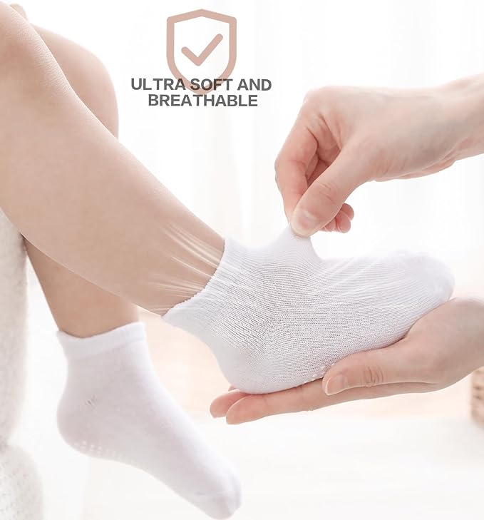 Baby Non Slip Grip Ankle Socks for Infants Toddlers Kids Boys Girls 9 Pack | - Image 2