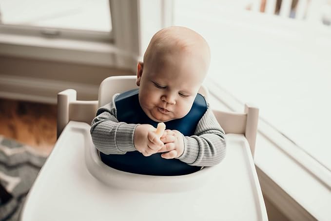 Three Little Tots Modern Silicone Baby Bib – Adjustable Fit Waterproof Catch - Image 7