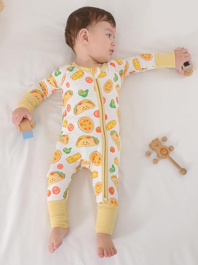 GUISBY Baby Footless Pajamas, Rayon of Bamboo, NB-2T | Rayon of bamboo softness - Image 4