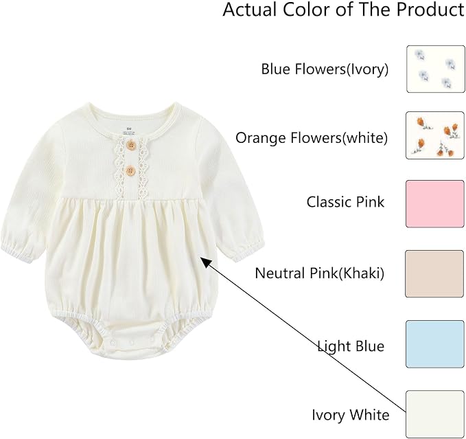 Ruliby Baby Girls Clothes Cotton Bubble Romper Summer Newborn Outfits | - Image 3
