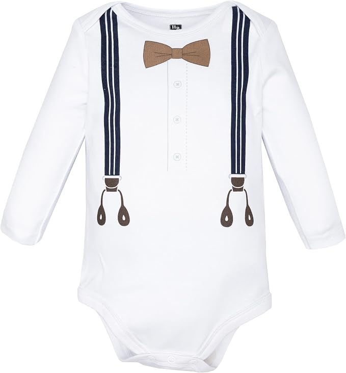 Hudson Baby baby-boys Cotton Long-sleeve Bodysuits 5-pack - Image 3