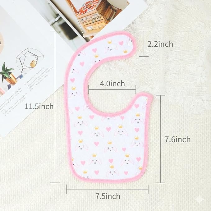 Baby Bibs Soft and Absorbent Cotton Bandana Bibs Set - Image 6