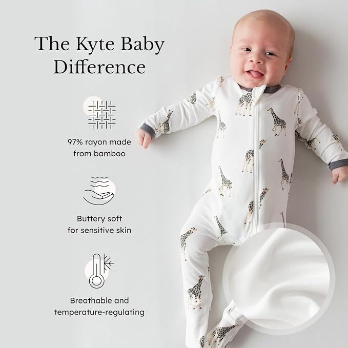 KYTE BABY Infant and Toddler Dual Zipper Footie, Ultra-Soft Rayon Made From - Image 2