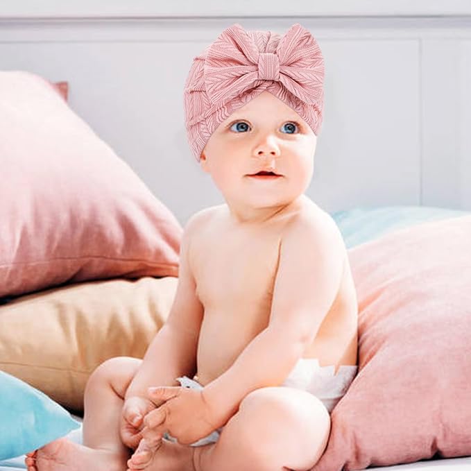 Cinaci 4 Pieces Baby Girls Turban Hats - Image 5