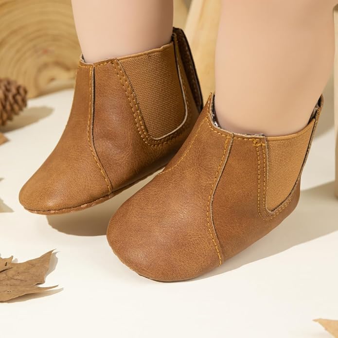 Meckior Baby Girls Cowboy Tassel Boots Side Zipper Moccasins Soft Bottom - Image 2