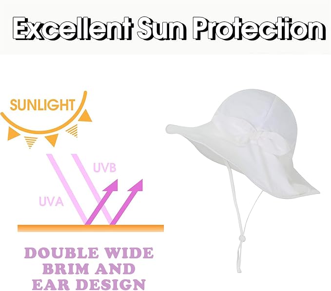 Baby Toddler Sun Protection Bucket Hat Infant Beach Summer Hats - Image 3
