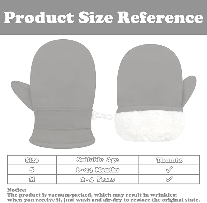 Sarfel Toddler Mittens Waterproof Toddler Gloves Baby Winter Mittens Toddler - Image 6