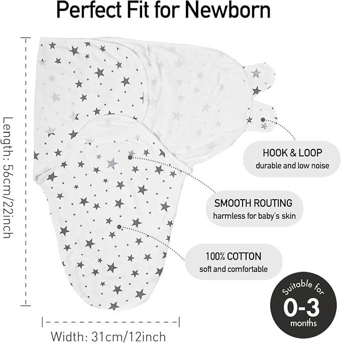 GLLQUEN BABY Swaddles for Newborns 0-3 Months, Adjustable & Easy Fastener | - Image 5