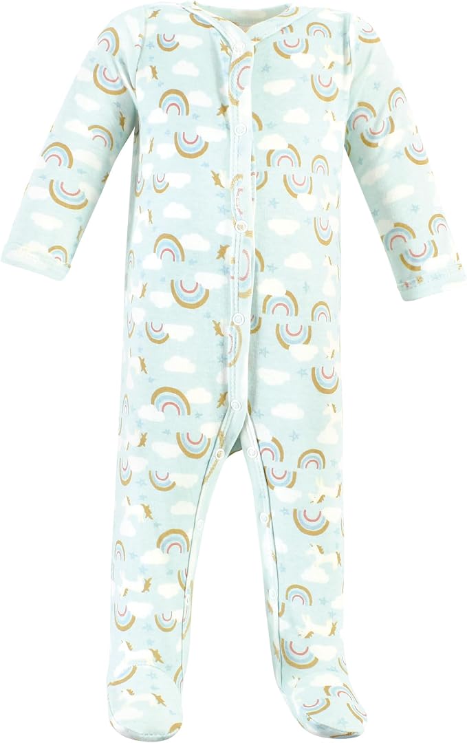 Hudson Baby Unisex Cotton Sleep and Play, Bodysuit and Bandana Bib Set - Image 4
