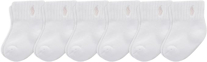 Polo Ralph Lauren Baby’s Classic Sport Ankle Socks, 6 Pair Pack, Soft Stretchy by Unknown
