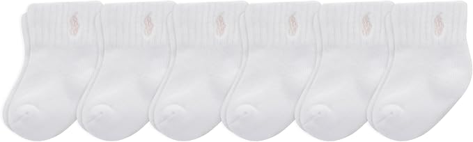 Polo Ralph Lauren Baby’s Classic Sport Ankle Socks, 6 Pair Pack, Soft Stretchy by Unknown