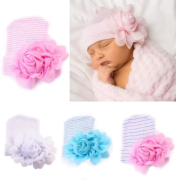 Newborn Hospital Hat Infant Baby Hat Caps - Image 2