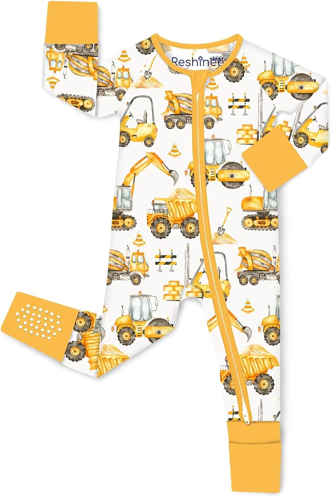babee Reshinee Bamboo Viscose Baby Footie Pajama, Zipper Sleeper Boys Girls by babeeReshinee