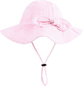 Baby Girl Sun Hat with UPF 50+ Outdoor Adjustable Beach Hat with Wide Brim by DANMY