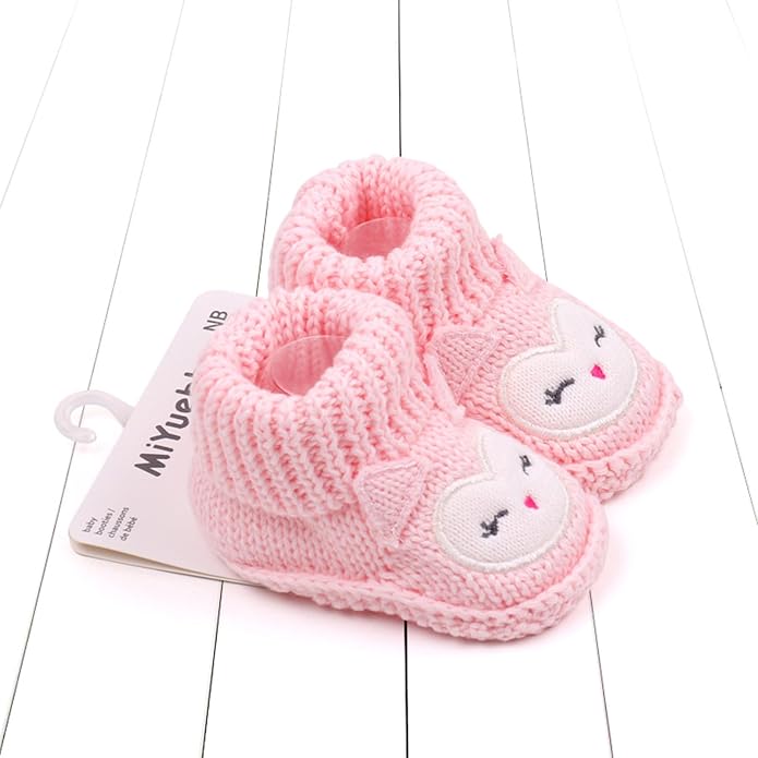 Infant Baby Boys Girls Knitted Booties Soft Cute First Walking Socks Shoes | - Image 3