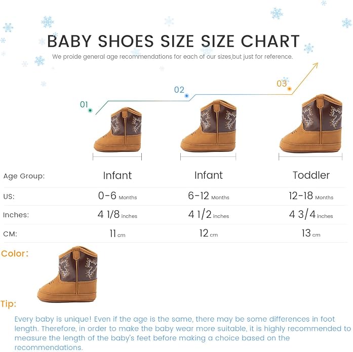 Meckior Baby Girls Cowboy Tassel Boots Side Zipper Moccasins Soft Bottom - Image 6