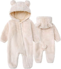 Baby Hooded Fleece Romper Long Sleeve Onesie Outwear Outfits 0-12M | Fall by BabymineStartFromTheHeart