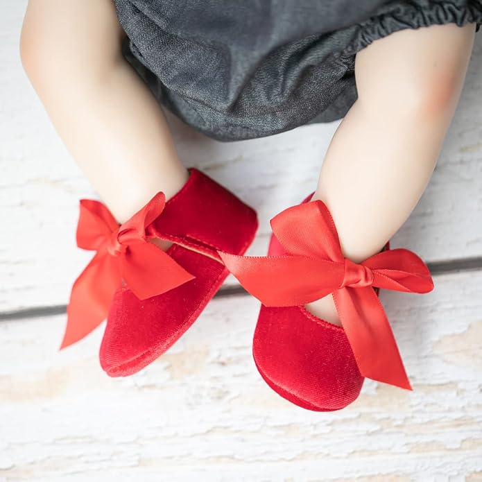 KIDSUN Infant Baby Girls Mary Jane Shoes Non-Slip Rubber Sole Ballet Slippers - Image 2