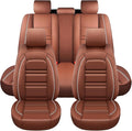 Seat Covers for Lexus Car gx470 2003-2009, 5 Seats Leather Seat Covers, Easy to Install Automotive Seat Covers Full Set (Full Set, Coffee)