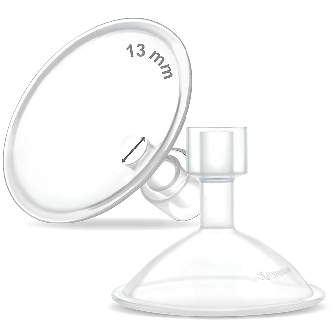 Maymom MyFit Crater Series 13mm Two-Piece Design Small Breastshield Compatible with Medela Breast Pump Parts; Replace Medela Shields; Fit Flex Connector; 2pc