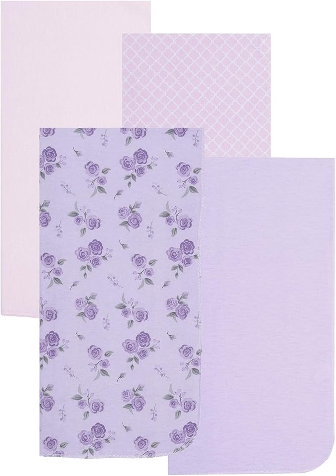 EVERYDAY KIDS 4 Pack of Soft Flannel Receiving Baby Blanket Set by EVERYDAYKIDS