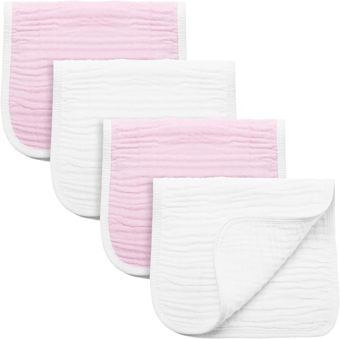 Burp Cloths Large, Muslin Burp Cloths by Synrroe