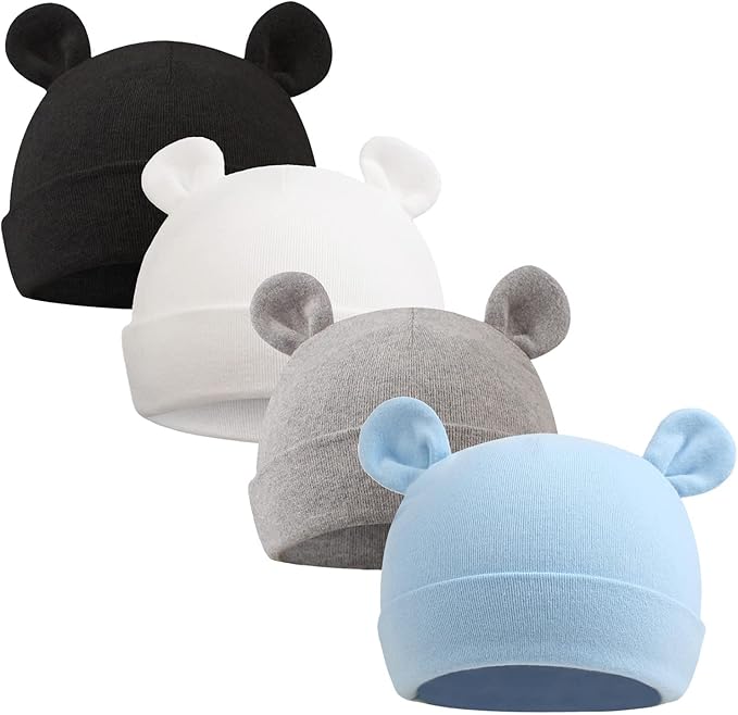 Pesaat Newborn Hospital Hat 0-12Months Preemie Boys Girls Beanie Solid Infant by Pesaat