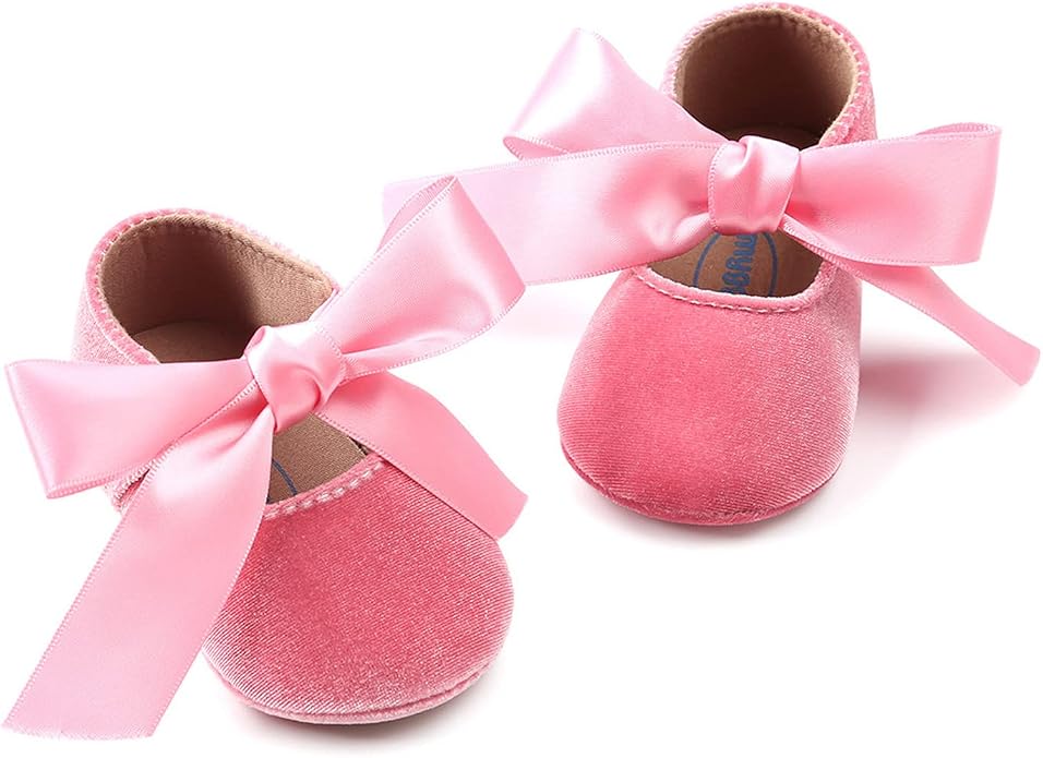 KIDSUN Infant Baby Girls Mary Jane Shoes Non-Slip Rubber Sole Ballet Slippers - Image 4