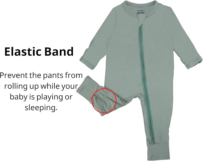 GUISBY Baby Rayon Footless Snug Sleepers, 2-Way Zip Footless Pajamas 3-Pack | - Image 6