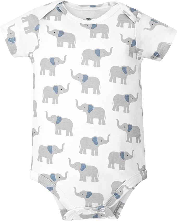 Hudson Baby Infant Boys Cotton Bodysuits 5-Pack - Image 4