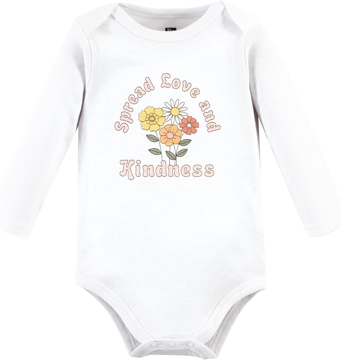 Hudson Baby Baby Girls' Cotton Long-sleeve Bodysuits 3-pack - Image 3