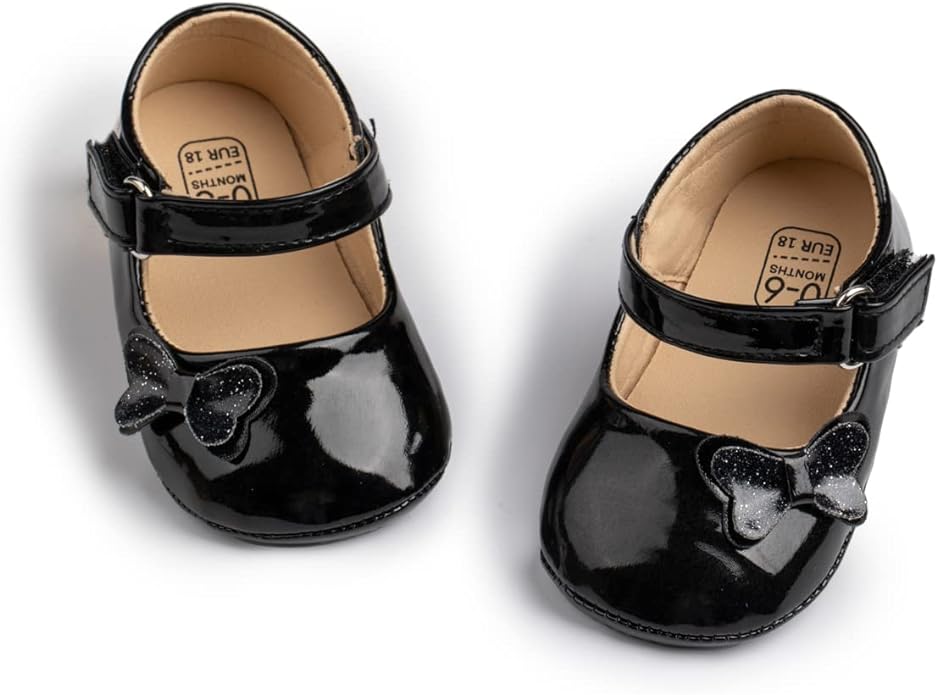 Meckior Infant Baby Girls Soft Sole Bowknot Princess Wedding Dress Mary Jane by Meckior