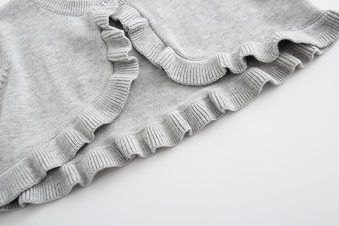 Toddler Girls Cardigan Sweater Bolero Shrug Baby Kids Long Sleeve Cropped Dress - Image 4