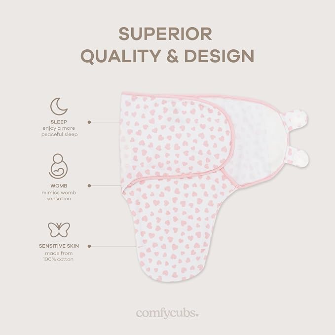 Comfy Cubs Easy Swaddle Blanket, 3 Pk Large - Image 3