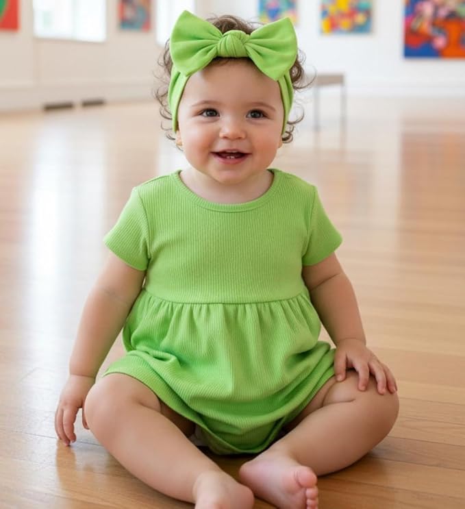 Baby Girl Headbands-Infant, Toddler Cotton Handmade Hairbands - Image 2