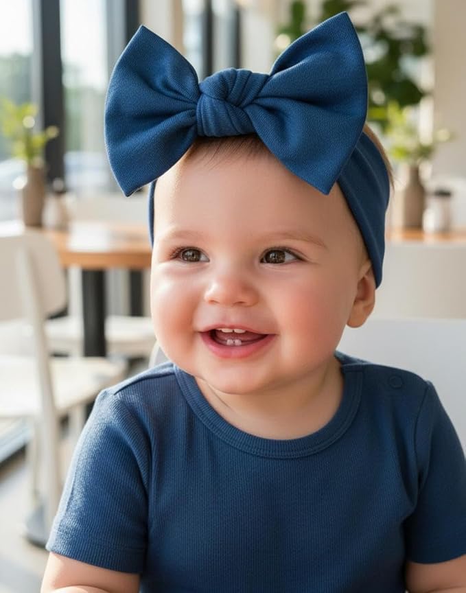 Baby Girl Headbands-Infant, Toddler Cotton Handmade Hairbands - Image 2