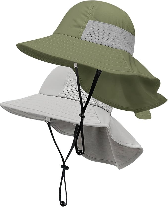 Toddler Baby Sun Hat Kids Summer Beach Essentials Adjustable Beach Hats by HONGTEYA